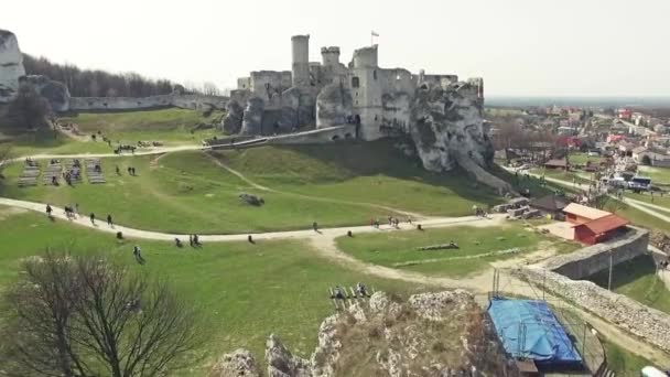 Castle ruins in Poland — Stock Video