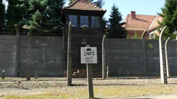 Campo de concentración en Auschwitz — Vídeo de stock