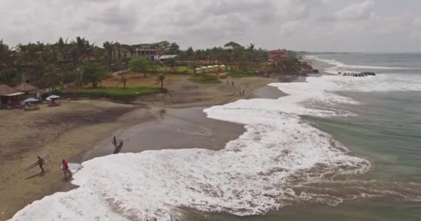 Surf beach life aerial — Stock Video