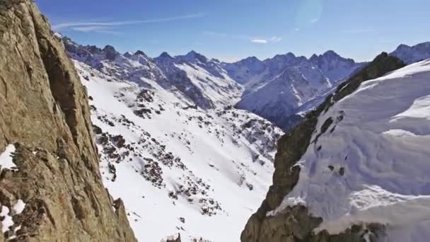 空中的法国阿尔卑斯山 — 图库视频影像