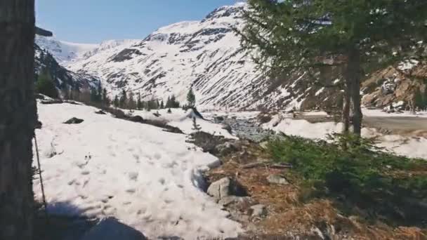 Kaunertal valley i Österrike — Stockvideo