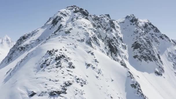 Montañas Invierno Suizo Vals Aerial — Vídeo de stock