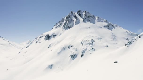Berge Winter Swiss Vals Antenne — Stockvideo