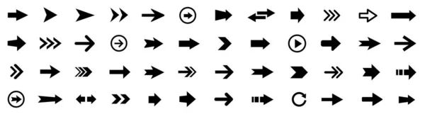 Стрілки Встановлено Колекція Піктограм Стрілками Встановити Різні Стрілки Або Веб — стоковий вектор