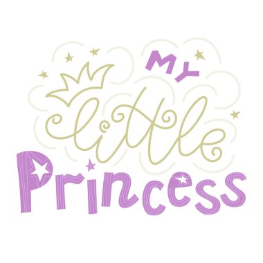 Küçük prensesim, altın tacım ve dekoratif yıldızlarım.