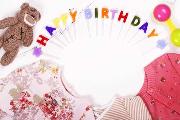 Primer concepto de cumpleaños de Babys — Foto de Stock