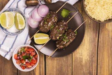 Pişmiş kebap, üstten görünüm
