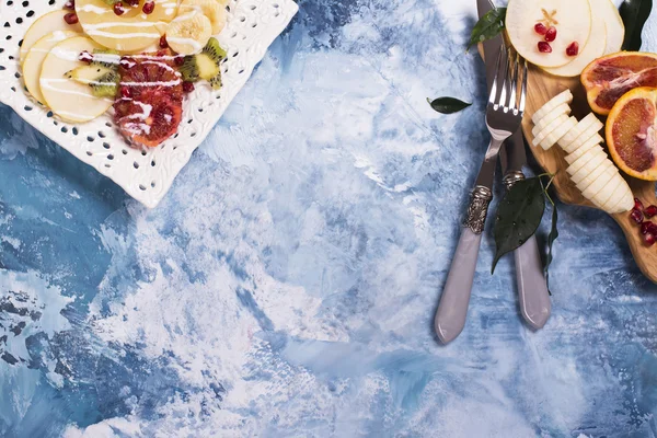 Insalata di frutta estiva, vista dall'alto — Foto Stock