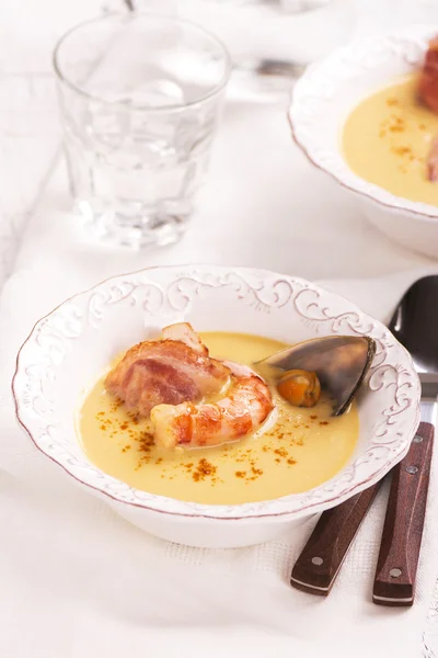 Delicious cream chowder soup — Stock Image Delicious cream chowder soup Royalty Free Stock Images