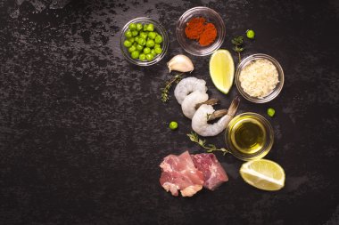 İspanyol paella malzemeler