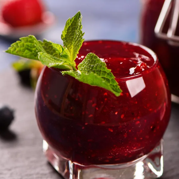 Strawberry, blueberry and raspberry jam — Stock Photo, Image