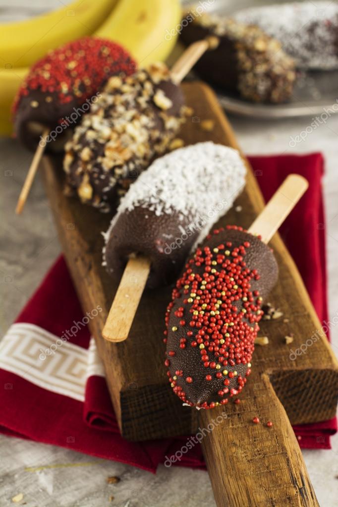 Ev yapımı çocuklar tatlı muz dondurulmuş Stok fotoğrafçılık ©happy