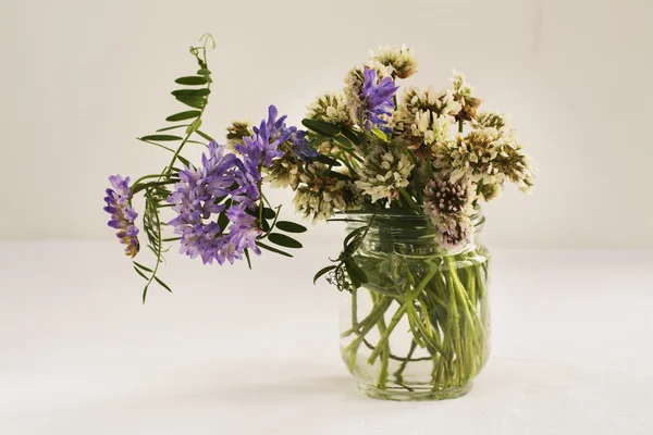 Sommerstrauß aus wilden Feldblumen — Stockfoto