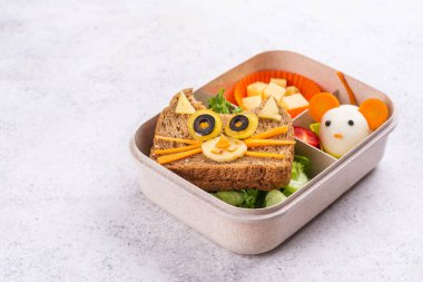 Okula geri dönüş kahvaltı arka planı