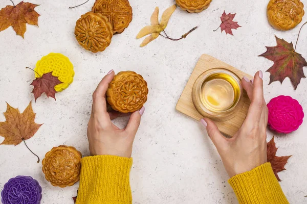 Παραδοσιακή κινεζική mooncake — Φωτογραφία Αρχείου