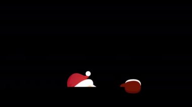 Alfa kanallı Noel görüntüleri. Animasyon. Noel Baba güler