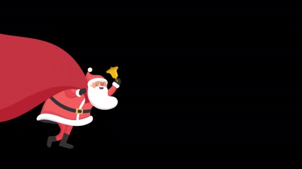 Imágenes Navideñas Con Canal Alfa Animación Transición Santa Claus Con Video de stock libre de derechos