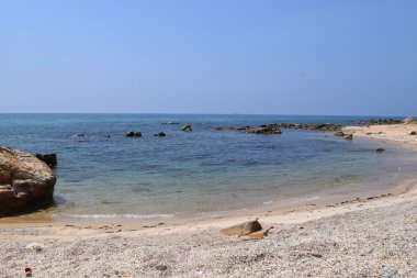 mavi su ve rock Vietnam güzel plajı