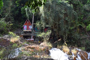 datanla, dalat, vietnam ormandaki küçük eski ev