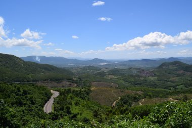 tepeler ve Gia Lai, vietnam dağlarda havadan görünümü