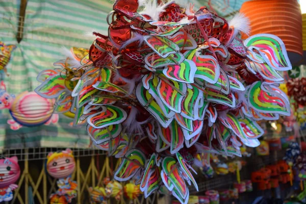 Красочные фонари украшения в середине осеннего фестиваля — стоковое фото