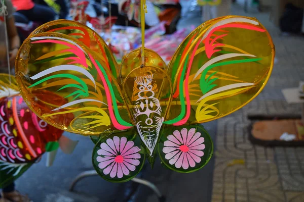 Dekorasi lentera berwarna-warni di festival pertengahan musim gugur — Stok Foto