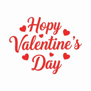 Küçük kalplerle çevrili kırmızı metin 