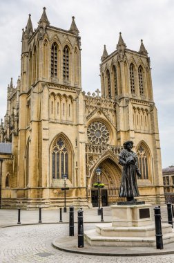 Bristol Cathedral on a Summer Cloudy Day clipart