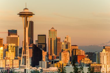 günbatımı seattle üzerinde