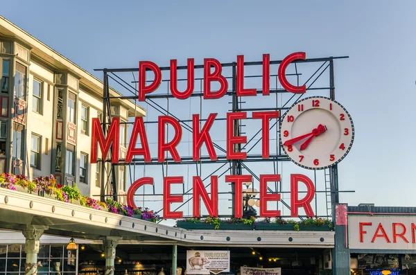 Pike Place Market Sign — Stock Photo, Image