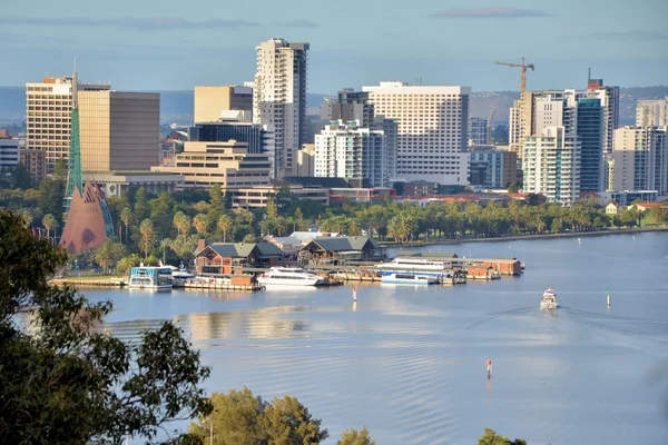 Perth City e Swan River — Fotografia de Stock