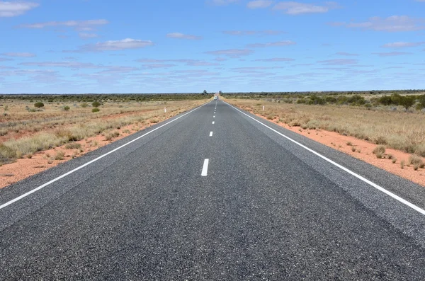 Straight Desert Road in Australia