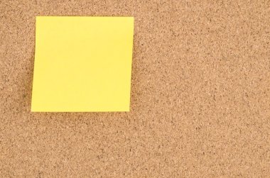 Boş bir yapışkan not ile göstermek