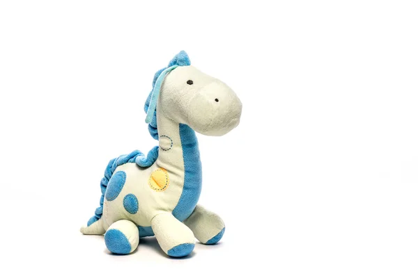 Dinosaurio de juguete aislado sobre fondo blanco Imágenes de stock libres de derechos