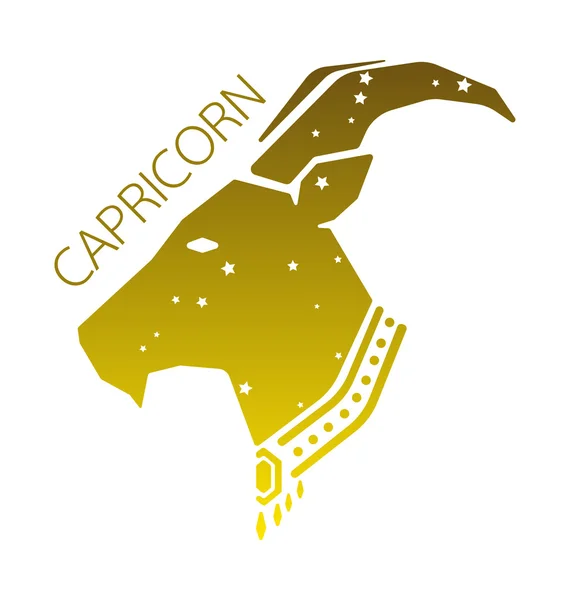 Capricorn zodiac star sign — Stock Vector
