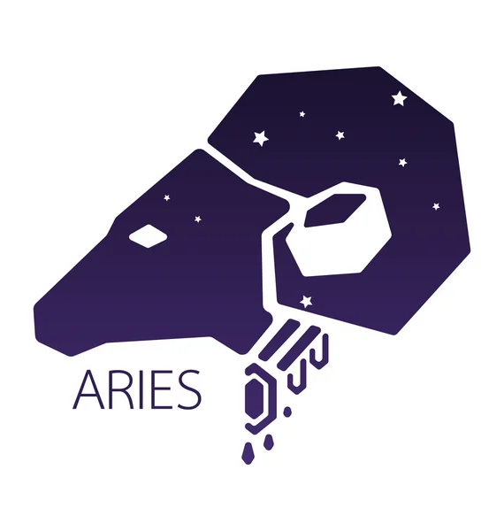 Aries zodiac star sign — Stock Vector