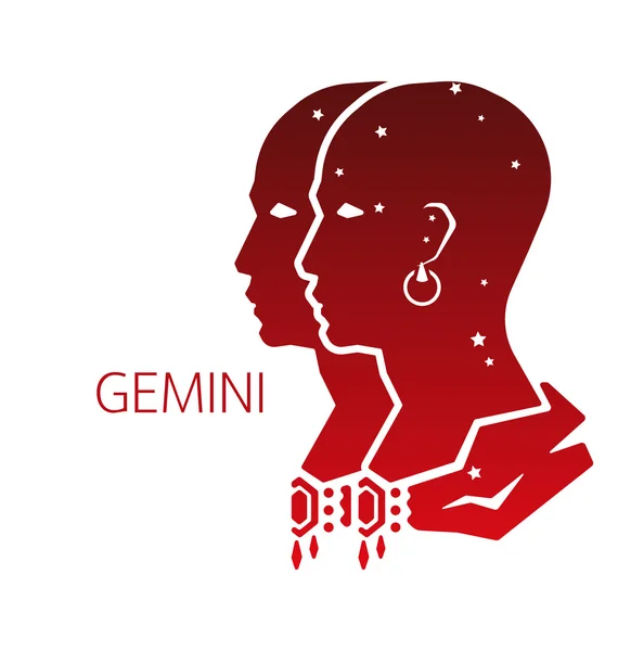 Gemini zodiaku znak zodiaku — Wektor stockowy