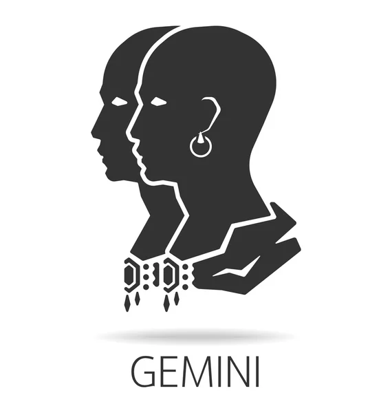 Gemini zodiac sign — Stock Vector