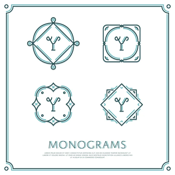 Carta vectorial y monograma . — Vector de stock