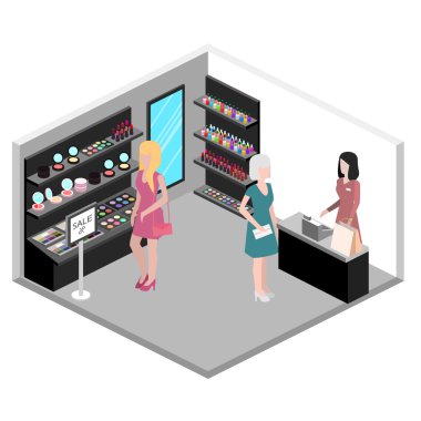 İzometrik iç kozmetik Dükkanı