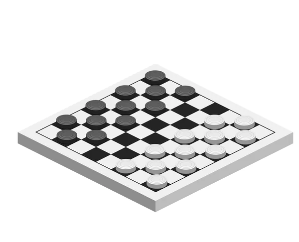 出错西洋跳棋游戏。设置的对象 — 图库矢量图片