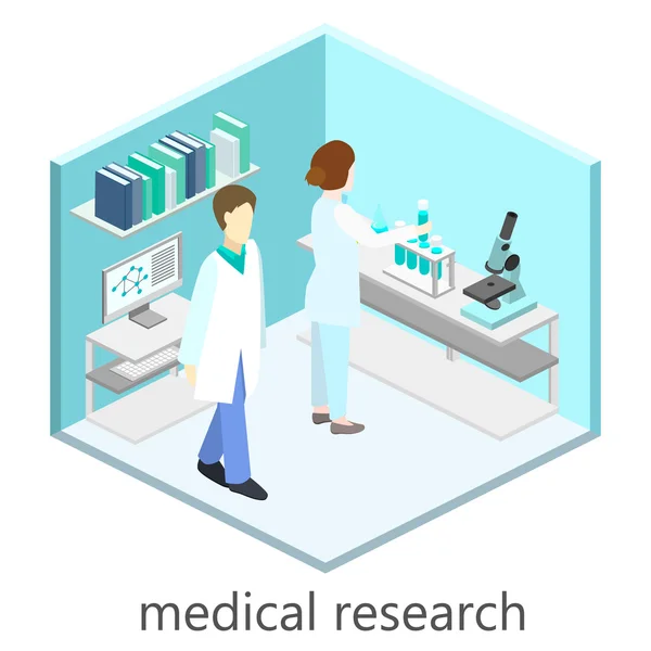 Isometrisk inre av laboratorium — Stock vektor