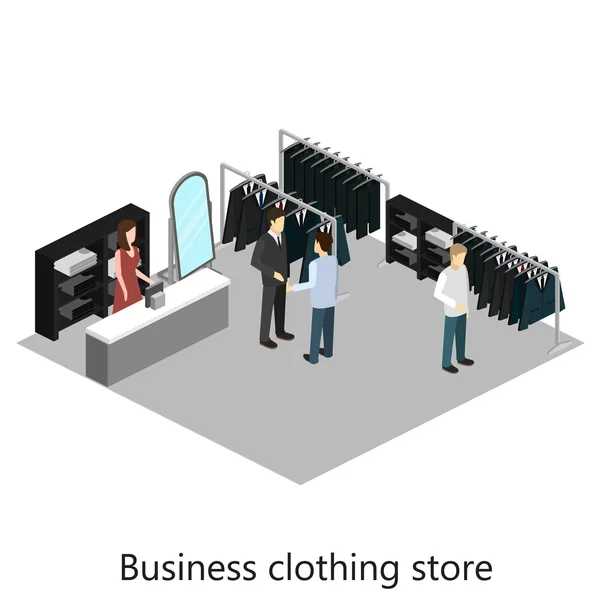 Tienda de ropa para hombres — Vector de stock