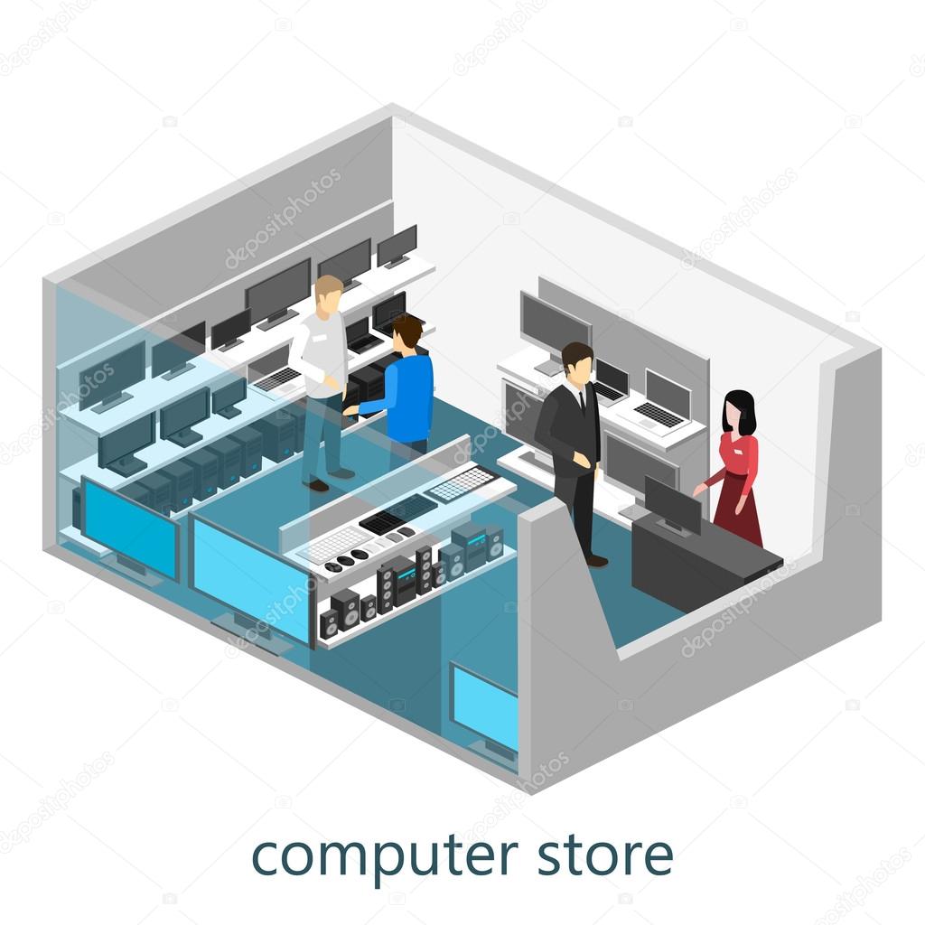 Computer Parts Isometric Set Inside Computer Stock Vector (Royalty Free)  1164017089