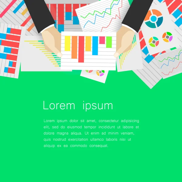 Análisis de empresas y auditoría financiera . — Vector de stock