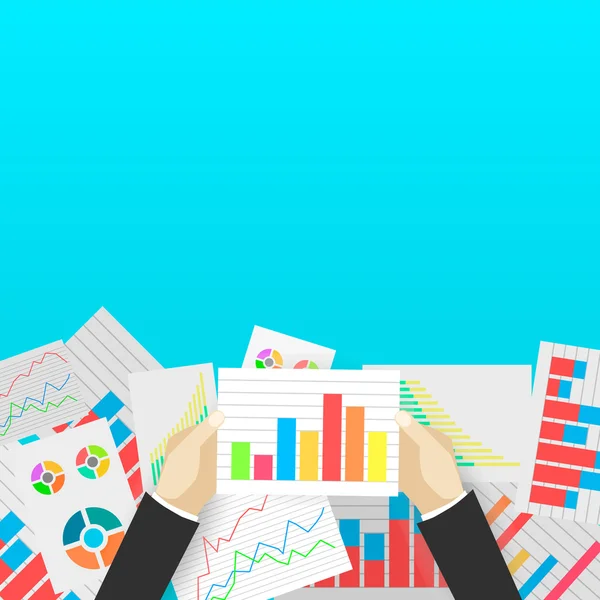 Business analytics en financiële audit. — Stockvector