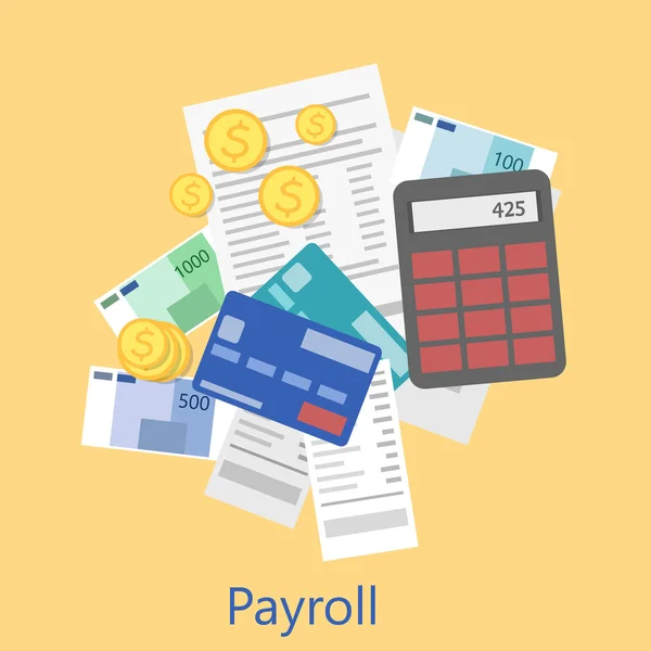 Payroll pictogram. Bedrijfsanalyse — Stockvector