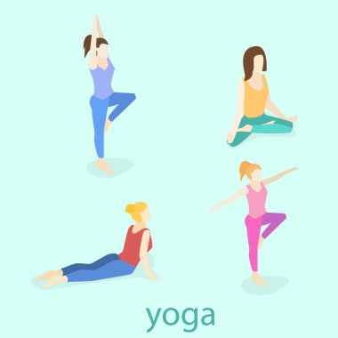 Çizgi film kız Yoga teşkil etmektedir 