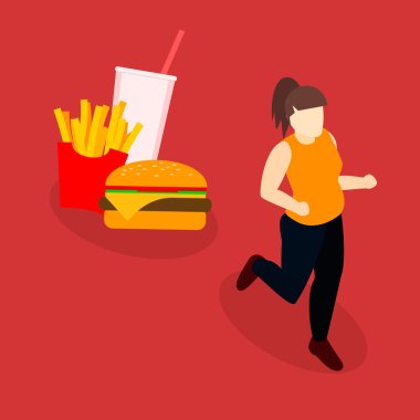 İzometrik kadın çalışır