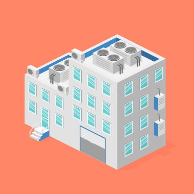 Binanın izometrik cephe